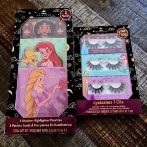 AUTHENTIC HT Disney Princess Eyeshadow & Highlighter Palettes & Lash Sets ~ BNIB